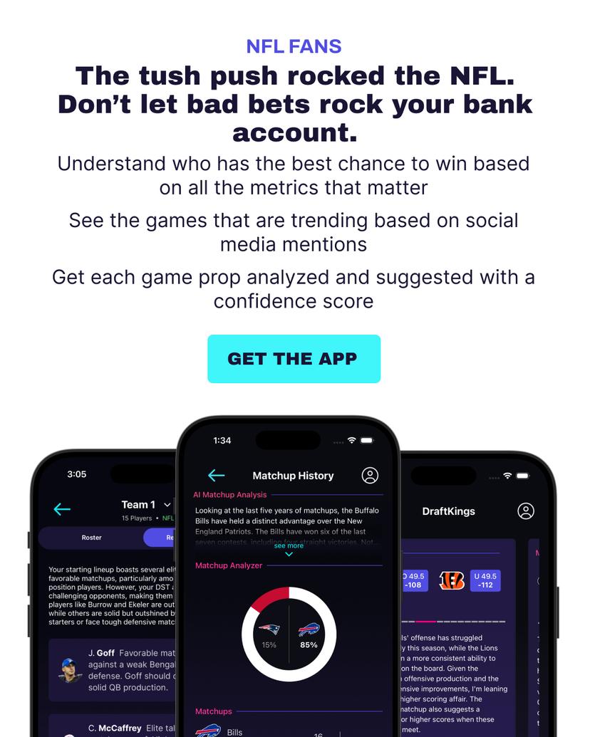 Download the TrueGameStats app for NFL